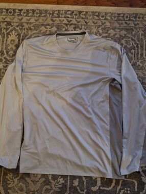 Simms Light Gray Long-Sleeve Performance‎ Tee